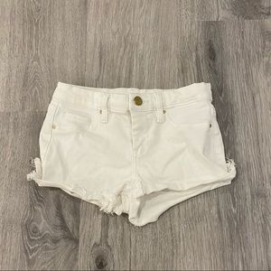 White jean shorts